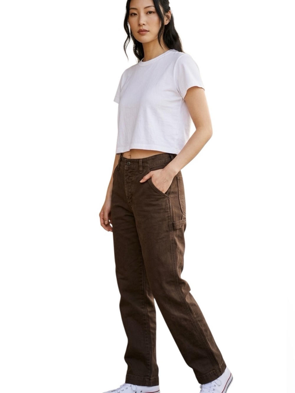 Lacausa Aiden Brown MidRise Workwear Trouser. Made in the USA 🇺🇸